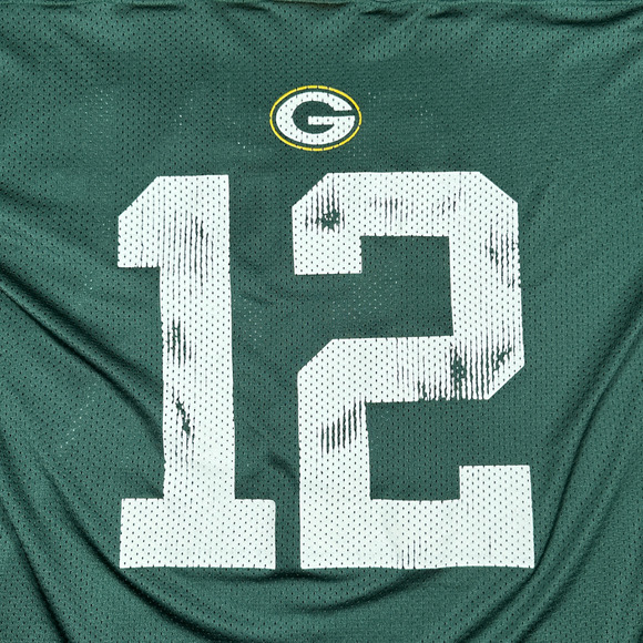 Aaron Rodgers Green Bay Packers Jersey Adult LARGE Green Reebok NFL Players Y2K - Picture 3 of 10